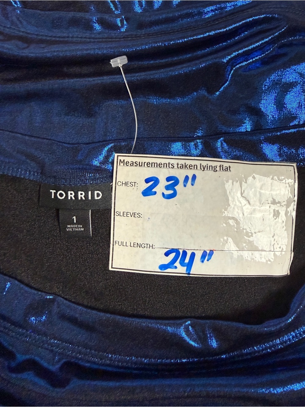 Torrid Liquid Shine Off Shoulder Top Size 1X - Picture 9 of 10